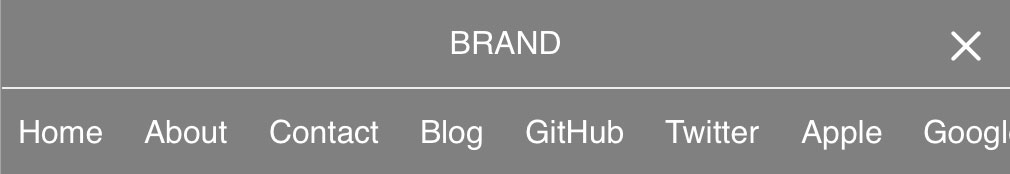 Screenshot of Responsive Horizontal-to-Scrollable Menu example layout